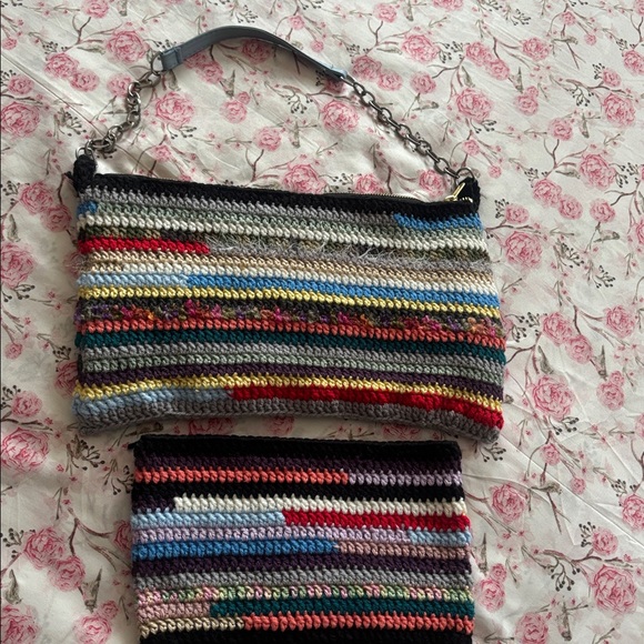 Handmade Accessories - DIY. Handmade. Makeup Bag 10 by 6 & Shoulder Bag 13 by 8 “. Zipper Closure.